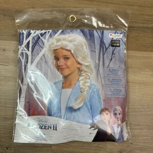 Disney Frozen II Girls Childrens Princess Elsa Wig Blonde Braid Dress Up New